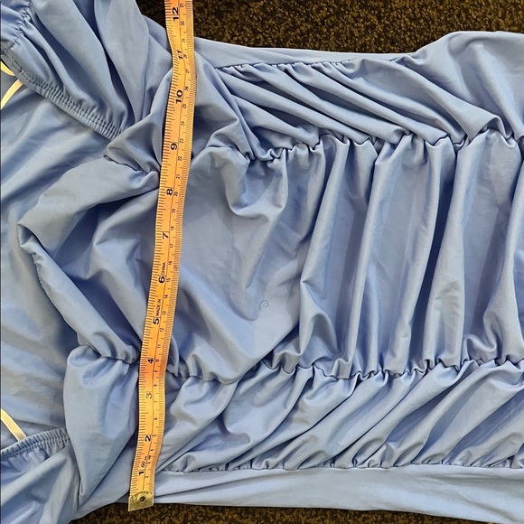 SHEIN Tall Blue Ruched Bodycon Mini Dress Size M - Picture 4 of 7